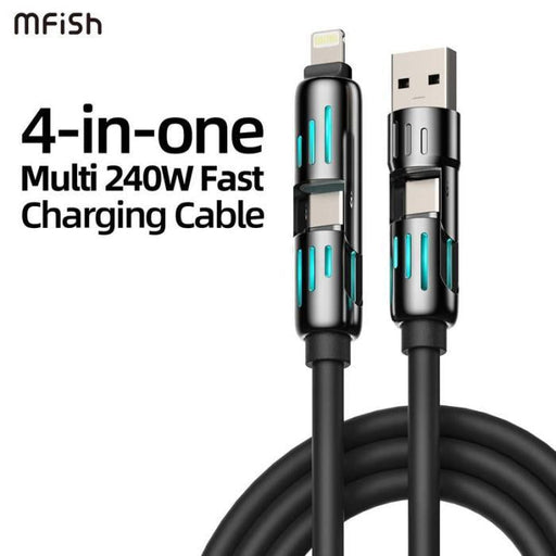 4-in-1 Multi USB Charging Cable ( Random Color )